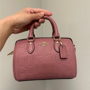 Coach Mini Rowan In Signature Leather-Peony